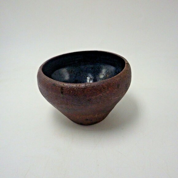 Earthenware Bowl Rustic Pottery Brown Earth Tones Cabin Lodge Studio Art - Picture 2 of 9